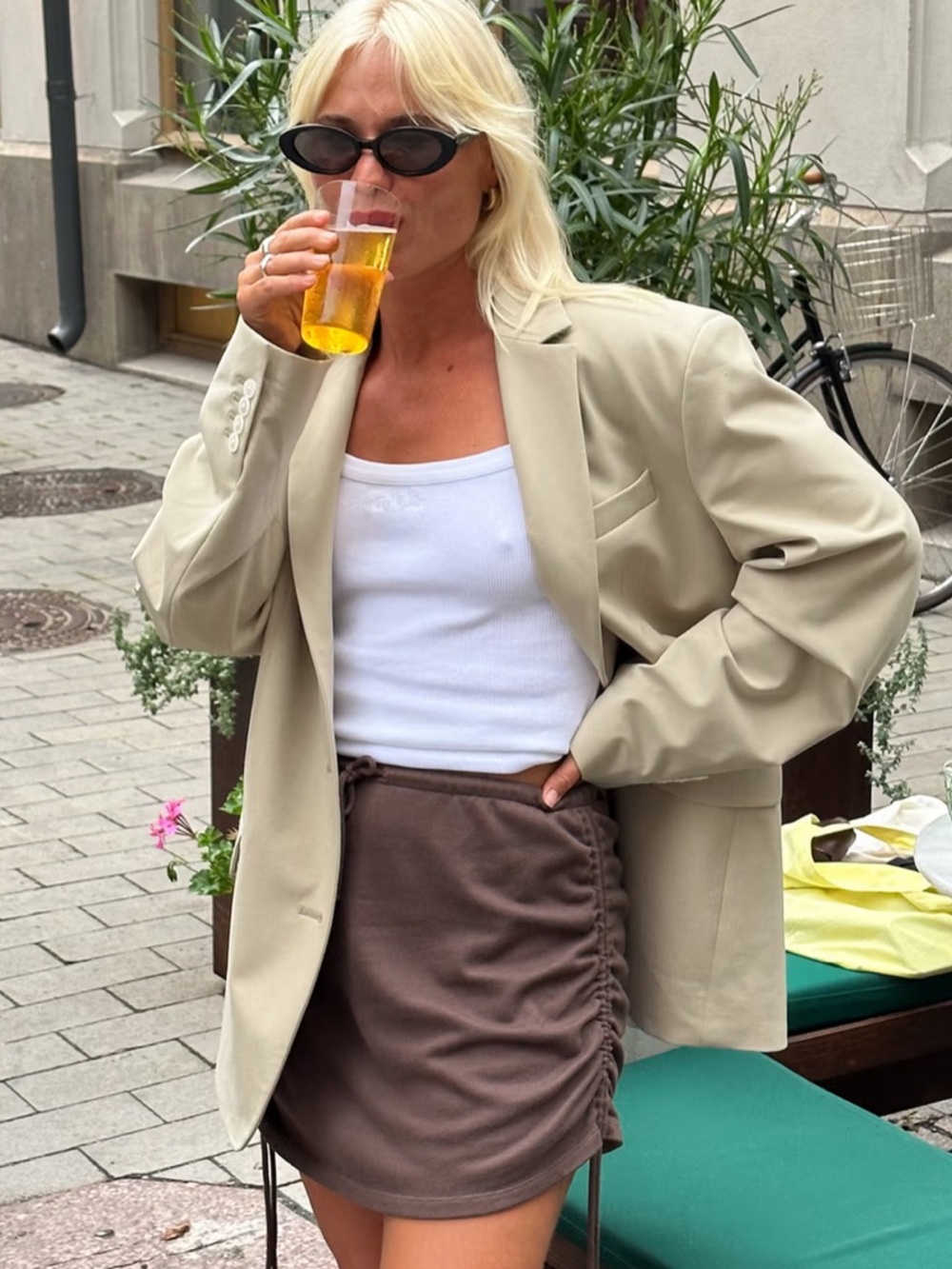 Djerf Avenue Forever Blazer Greige